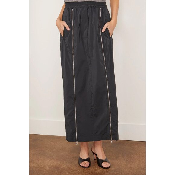 Nylon Zipper Maxi Skirt by Tibi NWT Black - Picture 2 of 8